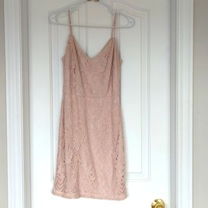Guess blush lace cocktail dress